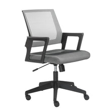 Load image into Gallery viewer, Practical Wheeled Gray and Black Mesh Office Chair
