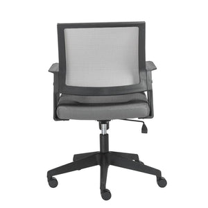 Practical Wheeled Gray and Black Mesh Office Chair
