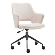 Load image into Gallery viewer, Rolling Modern Cozy Office Chair in Beige and Black
