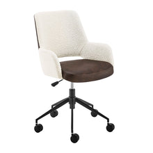 Load image into Gallery viewer, Ivory and Leather Office Chair
