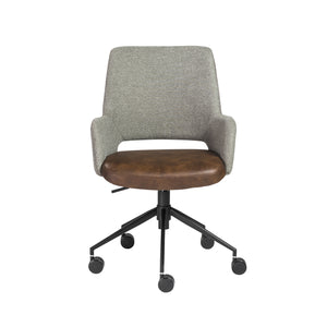 Modern Light Gray & Light Brown Office Armchair