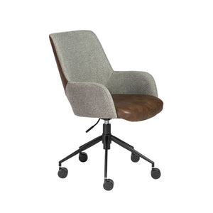 Modern Light Gray & Light Brown Office Armchair