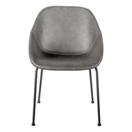 Vintage Gray Leatherette Guest / Conference Chair (Set of 2)