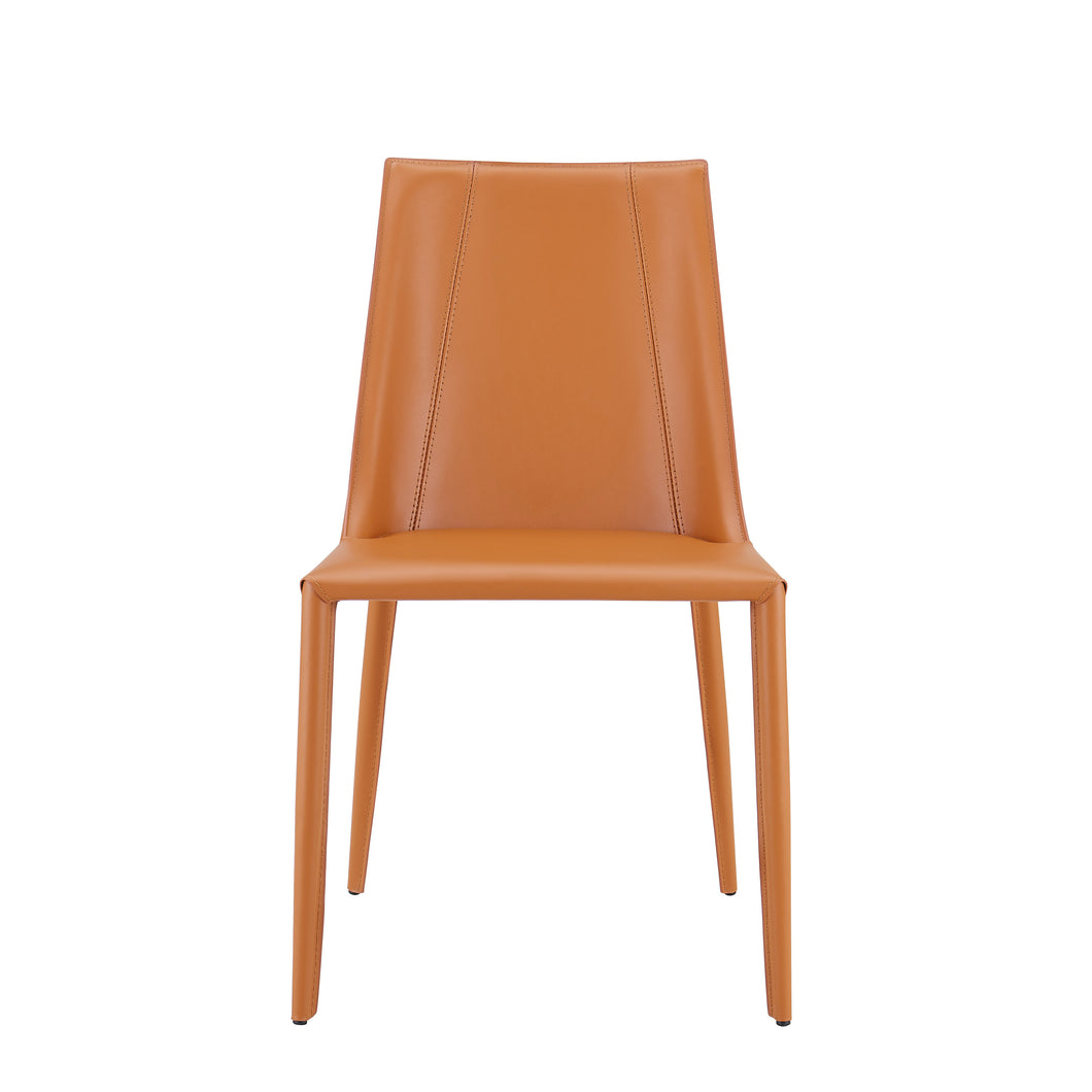 Cognac Leather Guest / Conference Chairs (Set of 2)