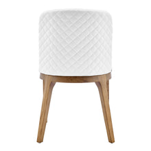 Load image into Gallery viewer, White Leatherette &amp; Walnut Quilted Guest Chairs - Set of 2
