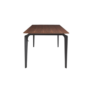 71" American Walnut Desk w/ Powder-Coated Steel Base