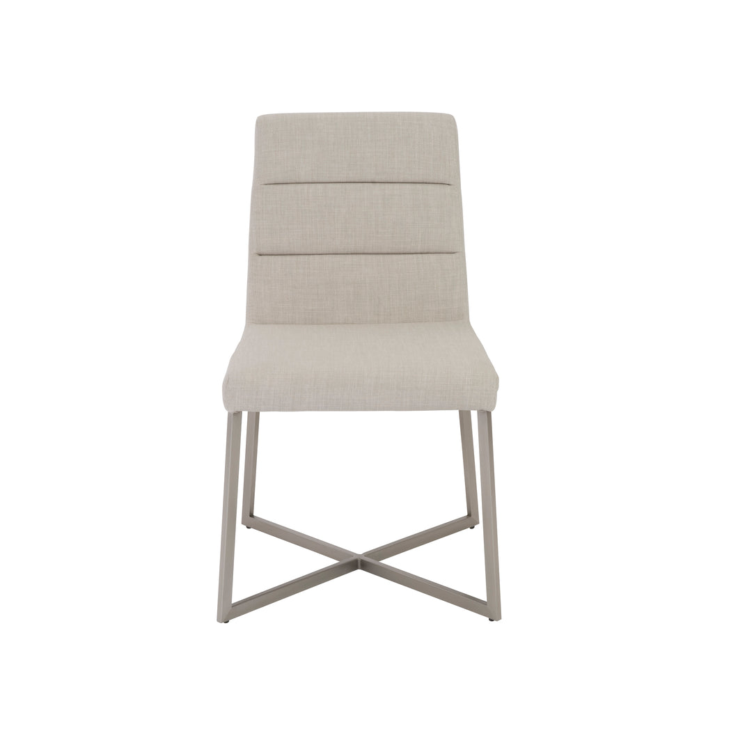 Classic Padded Light Gray Guest or Conference Chair (Set of 2)