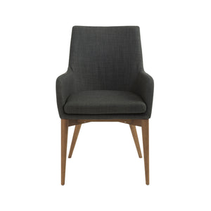 Modern Arm Guest or Conference Chair in Charcoal (Set of 2)