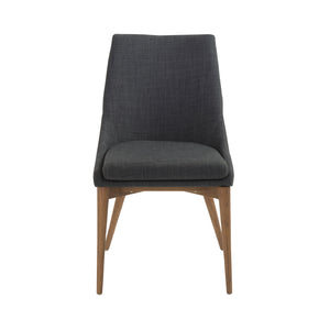 Modern Armless Guest or Conference Chair in Charcoal (Set of 2)