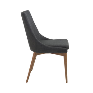 Modern Armless Guest or Conference Chair in Charcoal (Set of 2)