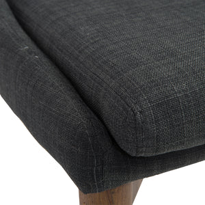 Modern Armless Guest or Conference Chair in Charcoal (Set of 2)