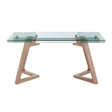 Load image into Gallery viewer, Walnut &amp; Glass 63-95&quot; Extending Conference Table
