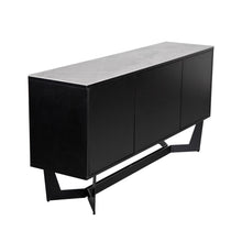 Load image into Gallery viewer, Sleek Storage Credenza in Black &amp; Ash Gray
