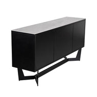 Sleek Storage Credenza in Black & Ash Gray