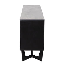 Load image into Gallery viewer, Sleek Storage Credenza in Black &amp; Ash Gray
