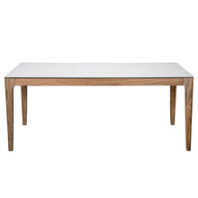 Load image into Gallery viewer, Sleek 71&quot; White Ceramic Glass &amp; Walnut Executive Office Desk
