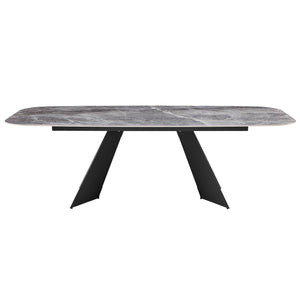 94" Ceramic Top Conference Table with Marble Pattern