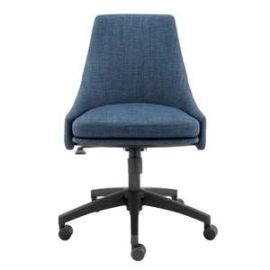 Angled Cozy Blue Denim Office Chair