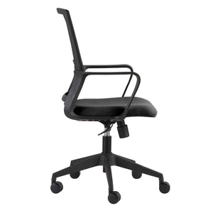 Black Office Chair with Back Support