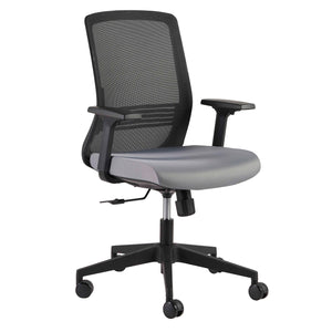 Black Mesh Office Chair with Adjustable Arms