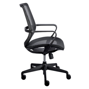 Black Mesh Utilitarian Office Chair