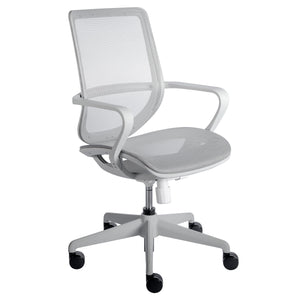 Gray Mesh Utilitarian Office Chair
