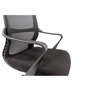 Premium Black Mid-Back Office Chair with Mesh Back