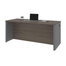 Load image into Gallery viewer, Bark Gray and Slate 71&quot; Executive Desk
