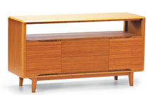 Load image into Gallery viewer, Solid Bamboo 60&quot; Modern Executive Desk with Drawers in Caramel
