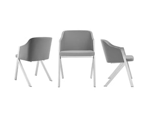 Gray Eco-Leather Guest or Conference Chair