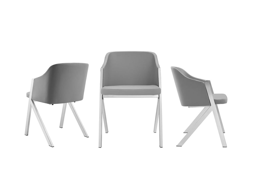 Gray Eco-Leather Guest or Conference Chair
