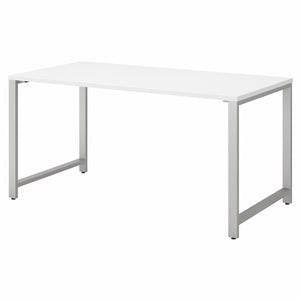 Industrial 60" White Executive Desk with Metal Legs