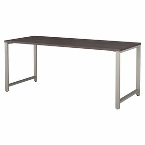 72" Executive Desk with Metal Legs in Storm Gray