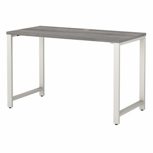 Platinum Gray 48" Ergonomic Desk with Looped Metal Legs