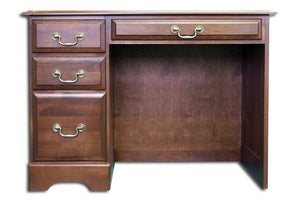 42" Handcrafted Solid Cherry Single Pedestal Desk with Finish Options