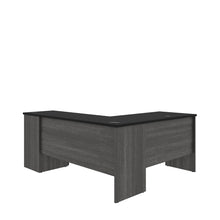 Load image into Gallery viewer, 71&quot; x 59&quot; L-shaped Desk in Bark Gray &amp; Black
