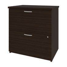 Load image into Gallery viewer, Delicate 28&quot; Dark Chocolate Locking File Cabinet
