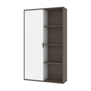 Bark Gray & White 36" Bookcase