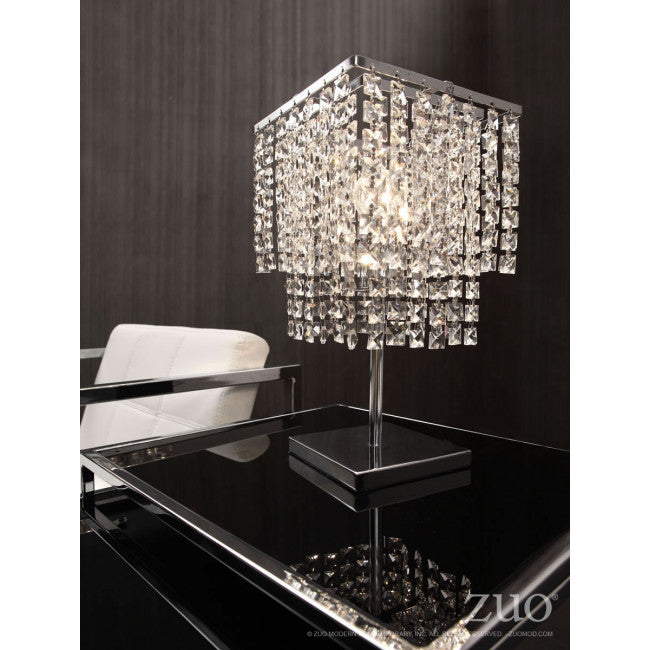 Fashionable Desk Lamp w/ Shade of Crystal Beads