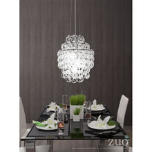 Load image into Gallery viewer, Sparkling Glass Chandelier w/ Chrome
