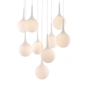 Chic Hanging Office Light w/ Teardrop Frosted Bulbs