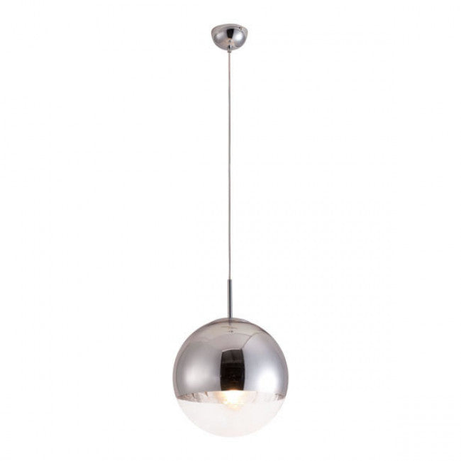 Hanging Office Pendant Lamp with Silver Sphere Shape