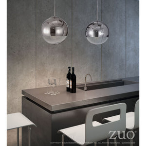 Hanging Office Pendant Lamp with Silver Sphere Shape