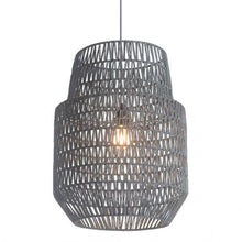 Load image into Gallery viewer, Gray Fabric Ceiling Light w/ Bell-Shaped Design
