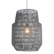 Load image into Gallery viewer, Gray Fabric Ceiling Light w/ Bell-Shaped Design
