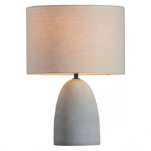 Load image into Gallery viewer, Beige &amp; Faux Cement Office Table Lamp
