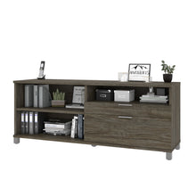Load image into Gallery viewer, 71&quot; Credenza with Filing Drawer in Walnut Gray
