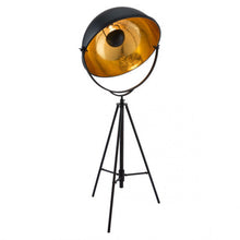 Load image into Gallery viewer, Antique Black Office Floor Lamp w/ Gold
