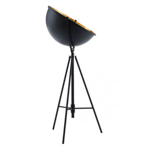 Antique Black Office Floor Lamp w/ Gold