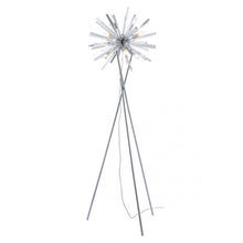 Load image into Gallery viewer, Silver Chrome Office Floor Lamp on Tripod
